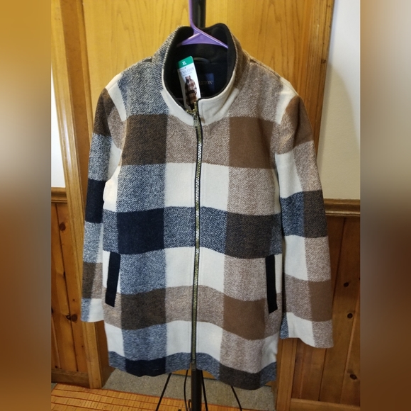 Pendleton Ladies' Wool Blend Walker Coat color cream NWT XL - Picture 1 of 9